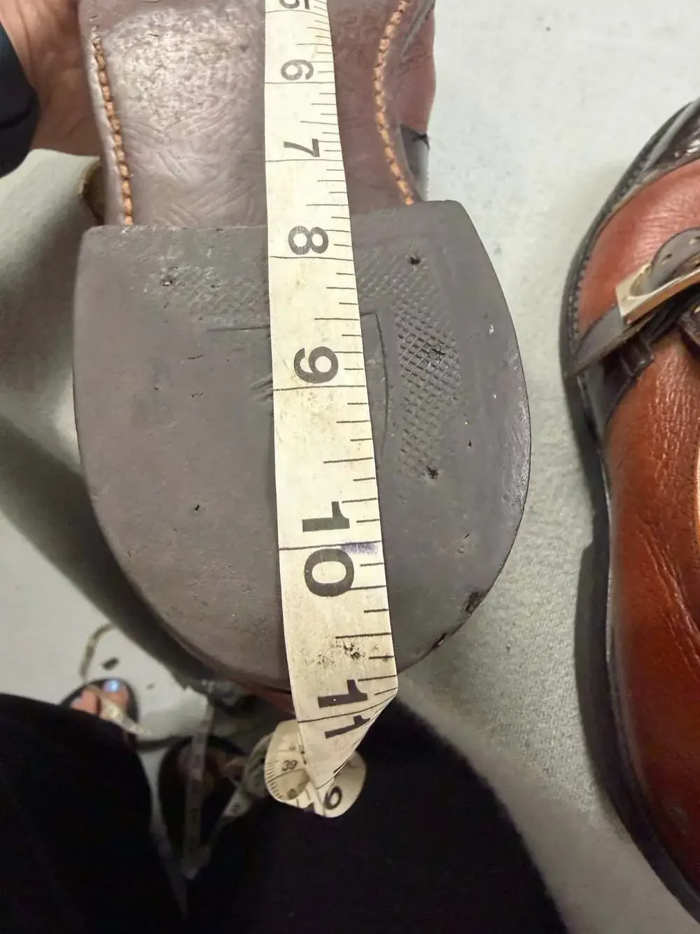Vintage Mens Leather Monk Strap Shoes Two Tone Brown Brogue Buckle Custom Loafer